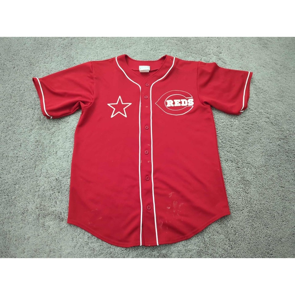 Cincinnati Reds Baseball Jersey Mens XL MLB E Espinoza 4 Teamwork Athletic Red